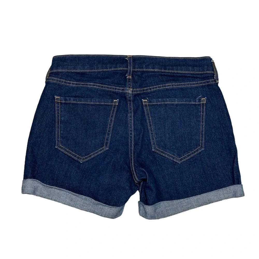 Women's Old Navy 2 Small Shorts Jeans Denim Navy Blue Regular Rolled Stretch